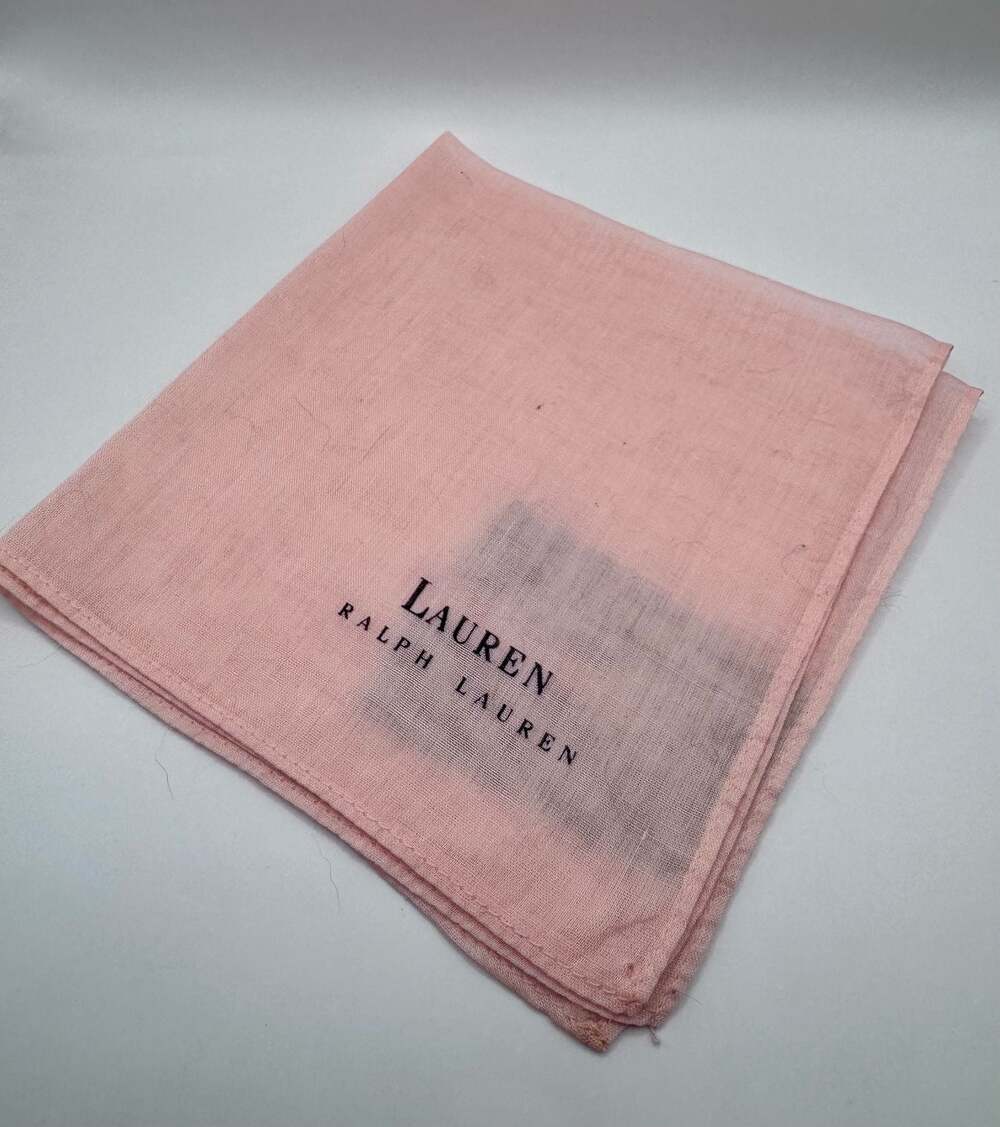 Lauren Ralph Lauren Pink Cotton Handkerchief Scarf